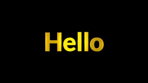Animated hell to hello greeting text transition Video stock 337524175