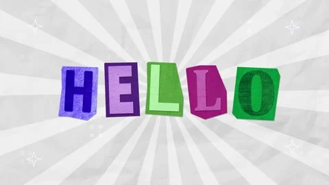 Animated Hello Ransom note Vídeo Stock 232550232