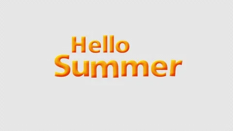 Animated hello summer text on alpha channel background Stock Footage 280354385