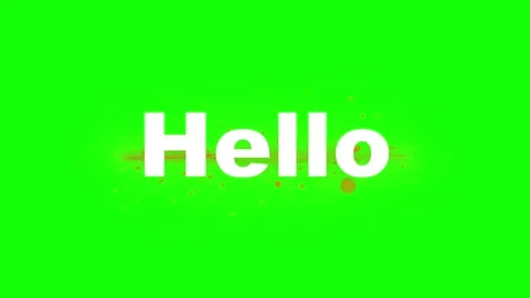 Animated hello text on green screen with glowing effect Stock Footage 337446592
