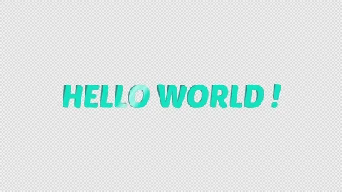 Animated Hello World text waving. ProRes 4444 with alpha channel. Stock Footage 316784955