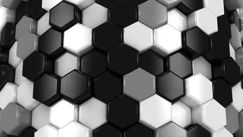 Animated Hexagons Stock Footage 74933100