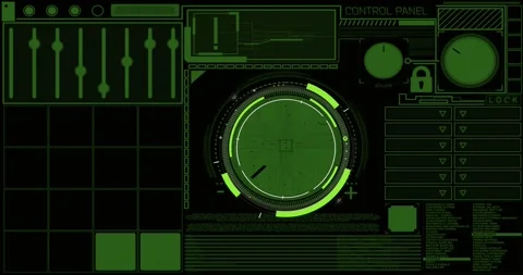 Animated Hi-Tech Green Digital Display Stock Footage 166959382