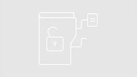 Animated hierarchy white line icon Stock Footage 236751555