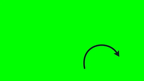 Animated High Arc Swoop Arrow Green Screen Motion Overlay Stock Footage 347447739