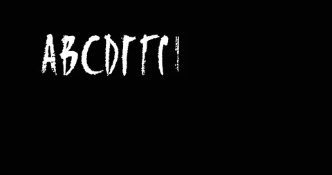 Animated High Resolution Uppercase Latin Alphabet on Transparent Background 動画素材 95667845