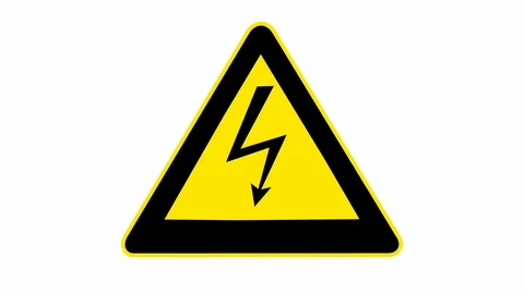 Animated high voltage symbol Stock Footage 116724857