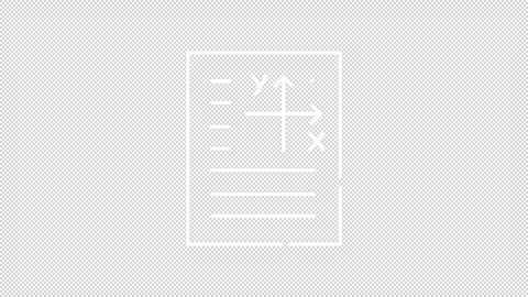 Animated higher mathematics notes white line icon Stock Footage 327836420