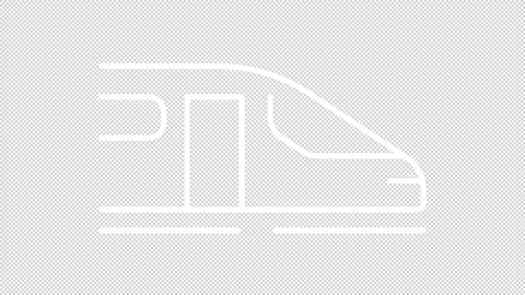 Animated highspeed rail white line icon Stock Footage 321939395
