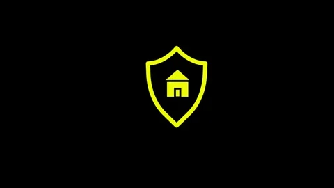 Animated home icon technology concept Stock Footage 263046172