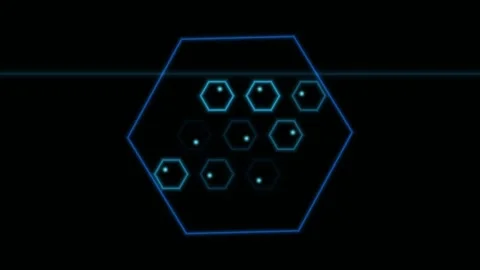 Animated honeycomb loading indicator for seamless vj loop Vídeos de archivo 342336489