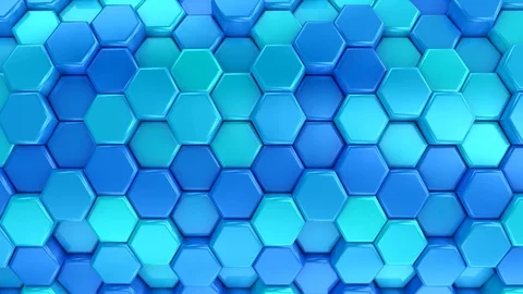 Animated Honeycombs Changes Color Stock Footage 73757635