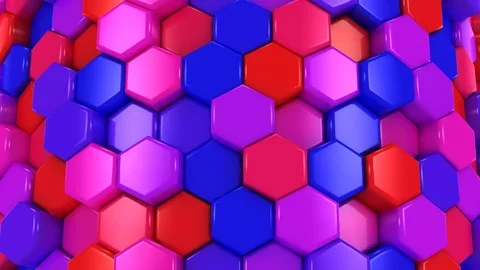 Animated Honeycombs Changes Color Stock Footage 73917287