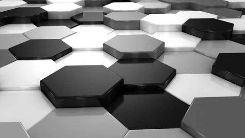 Animated Honeycombs Changes Color Stock Footage 74185452