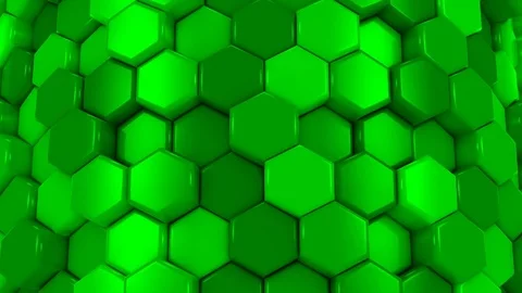 Animated Honeycombs Changes Color, green Stock Footage 73803272