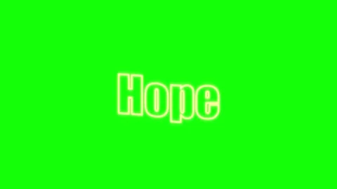 Animated hope text displaying repetitive words against a vibrant solid neon Stock-Footage 340940597