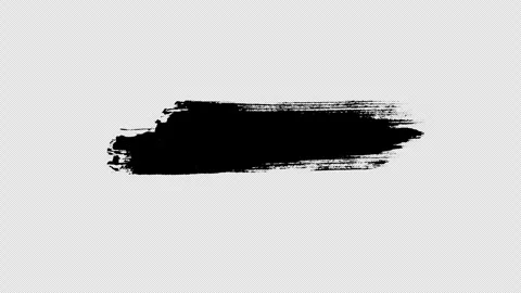Animated Horizontal Black Paint Brush Stroke Lower Third Motion Graphics Stock-Footage 347355447