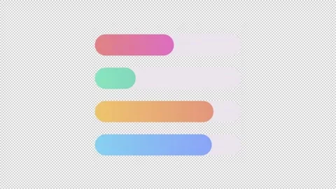 Animated horizontal progress bars Stock Footage 296581857