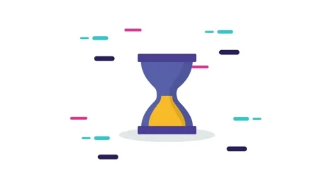 Animated hourglass flat icon animation, time passing animation, sand flowin.. 動画素材 339081875
