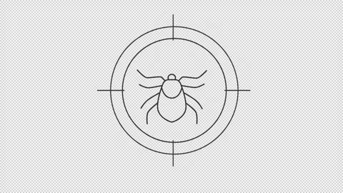 Animated house bug icon Stock Footage 277185156