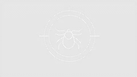 Animated house bug white icon Stock Footage 277560611