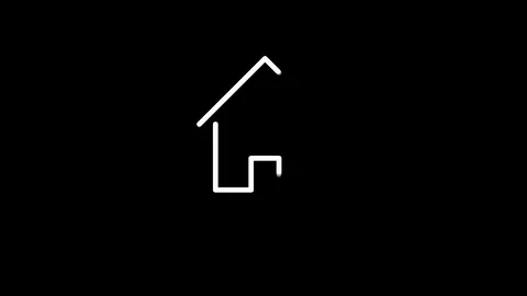 Animated House Icon Outline | Stock Video | Pond5