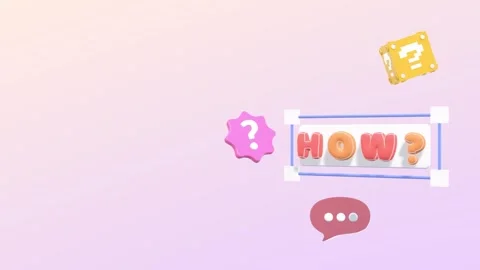 Animated How Question Concept With Copy Space. Stock Footage 287348843