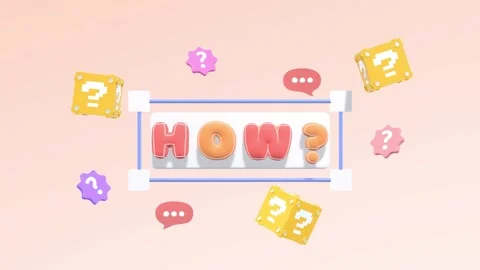 Animated How Question Concept. Stock Footage 287348842