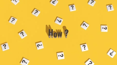 Animated How Question Concepts. Ask, Instruction, Tips And Guidance Concepts. Stock Footage 276014768