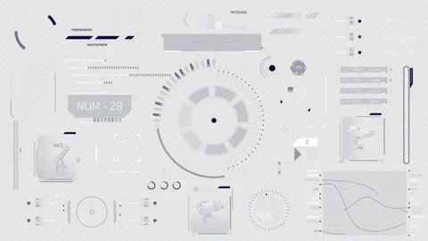 Animated HUD elements collection for high-tech interface Stock Footage 304515219