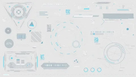 Animated HUD elements pack for high-tech interface Vídeos de archivo 292986894