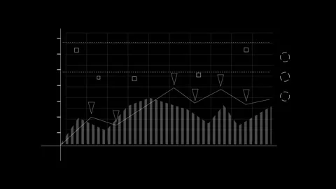 Animated HUD infographic element  chart 4K video Stock Footage 247898431