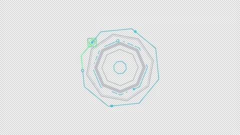 Animated HUD infographic element composed of line polygons. Stock Footage 232831524