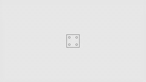 Animated HUD infographic element square with four dots. Stock Footage 231927625