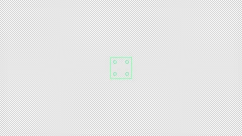 Animated HUD infographic element square with four dots. Stock Footage 232831330