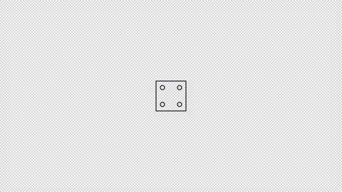 Animated HUD infographic element square with four dots. Stock Footage 236664263