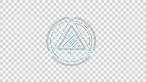 Animated HUD infographic element triangle in a circle. Stock Footage 160359556