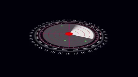 Animated hud radar interface futuristic rotating scan technology detection .. Stock Footage 321444913