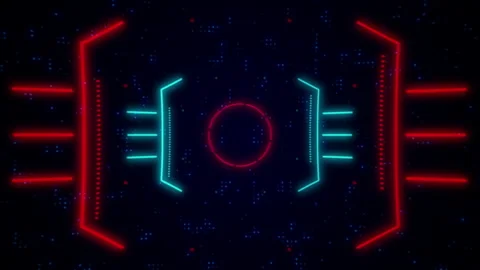 Animated HUD of target motion on black background Stock Footage 163895537