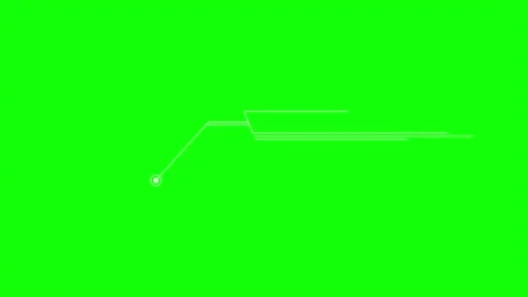 Animated hud title element on green screen background, call out lower third Stock Footage 304278555