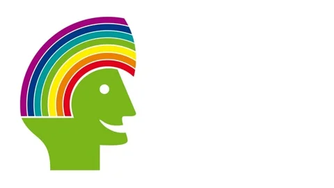Animated human head with rainbow. Ecologist idea, green deal, environmentalis Stock Footage 150727693