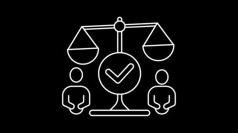 Animated human rights icons in thin line style 動画素材 314616861