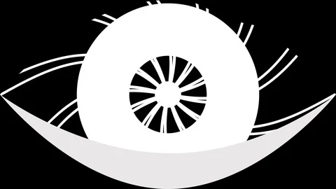 Animated hypnotic eye shape with stripes expanding from the center Stock Footage 115929591