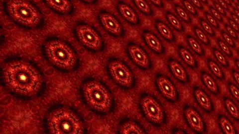 Animated hypnotic psychedelic mandala circle pattern repeating endless Stock Footage 140193764