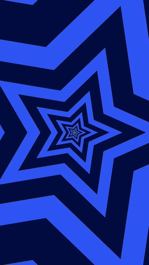 Animated hypnotic star background tunnel with blue and black stripes. Digital Stock-Footage 313087061