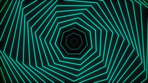 Animated hypnotic tunnel. Digital seamless loop animation. Neon radio wave .. Stock Footage 331653697