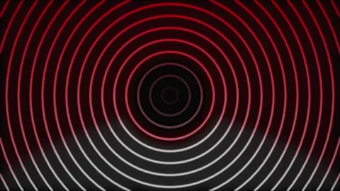 Animated hypnotic tunnel. Digital seamless loop animation. Neon radio wave .. Stock Footage 331653698