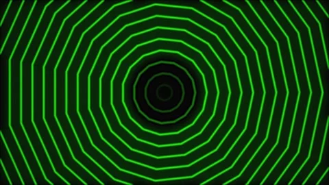 Animated hypnotic tunnel. Digital seamless loop animation. Neon radio wave .. Stock Footage 331653702