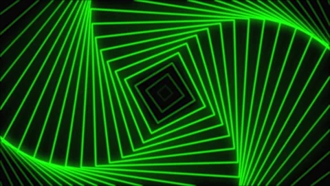 Animated hypnotic tunnel. Digital seamless loop animation. Neon radio wave .. Stock Footage 331653724