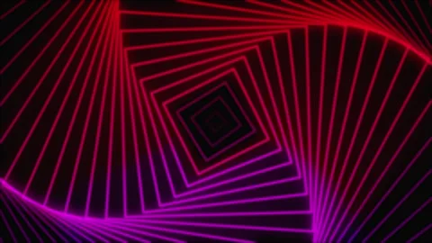 Animated hypnotic tunnel. Digital seamless loop animation. Neon radio wave .. Stock Footage 331653726
